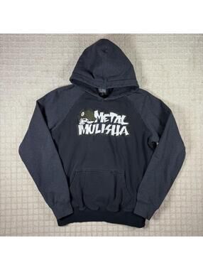 Y2K Metal Mulisha Pullover Hoodie Large Black